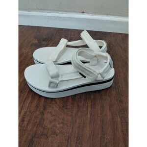 TEVA PLATFORM UNIVERSAL MESH WHITE PLATFORM SANDALS 9 US SANDALS